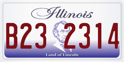 IL license plate B232314