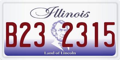 IL license plate B232315