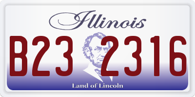 IL license plate B232316