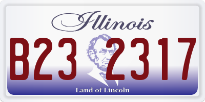 IL license plate B232317