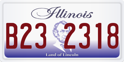 IL license plate B232318