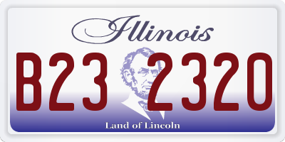 IL license plate B232320