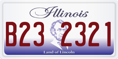 IL license plate B232321