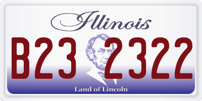 IL license plate B232322