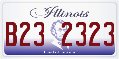IL license plate B232323