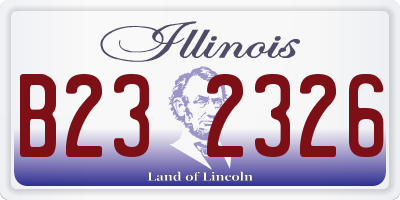 IL license plate B232326