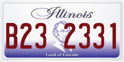 IL license plate B232331