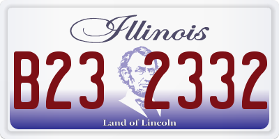 IL license plate B232332