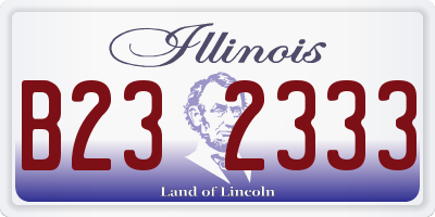 IL license plate B232333