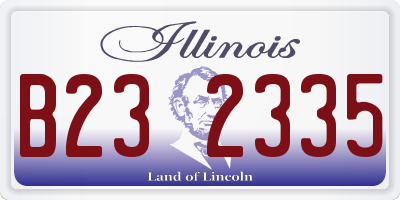 IL license plate B232335