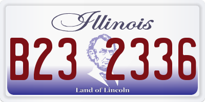 IL license plate B232336