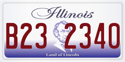 IL license plate B232340