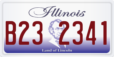 IL license plate B232341