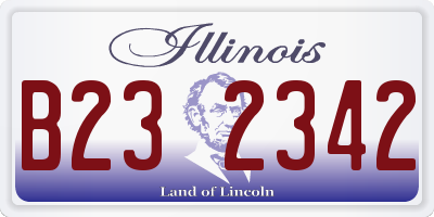 IL license plate B232342