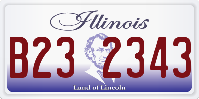 IL license plate B232343