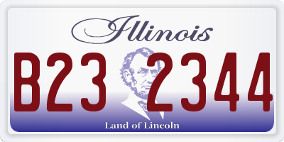 IL license plate B232344