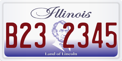 IL license plate B232345