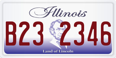 IL license plate B232346