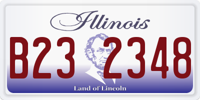 IL license plate B232348