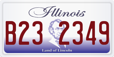 IL license plate B232349