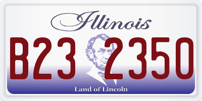 IL license plate B232350