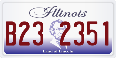 IL license plate B232351