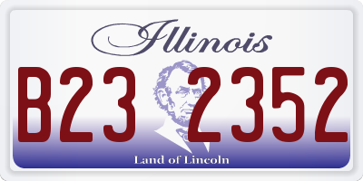 IL license plate B232352