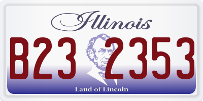 IL license plate B232353