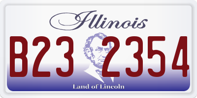 IL license plate B232354