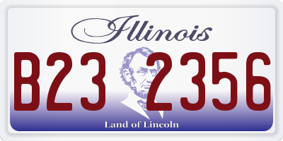IL license plate B232356