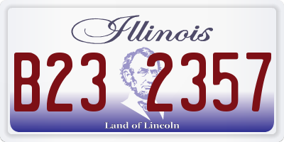 IL license plate B232357