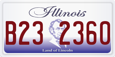 IL license plate B232360