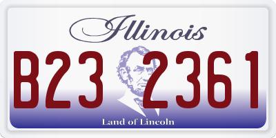 IL license plate B232361