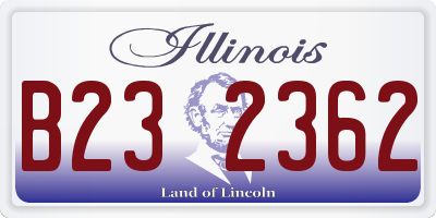 IL license plate B232362