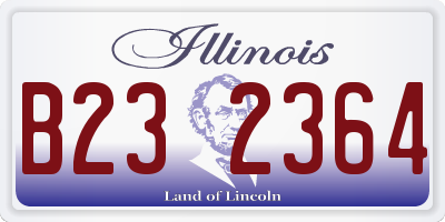 IL license plate B232364