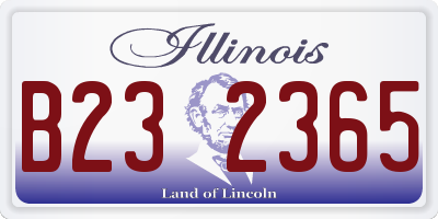 IL license plate B232365