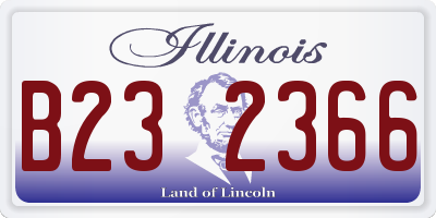 IL license plate B232366