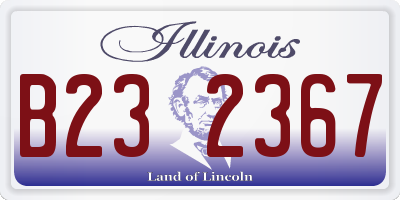 IL license plate B232367