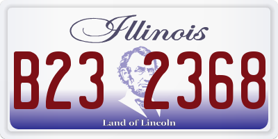 IL license plate B232368