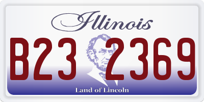 IL license plate B232369