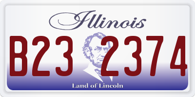 IL license plate B232374