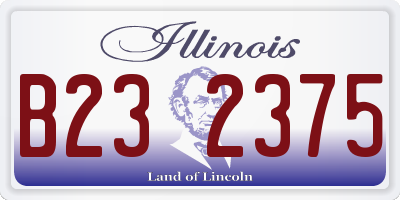 IL license plate B232375