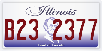 IL license plate B232377