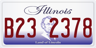 IL license plate B232378