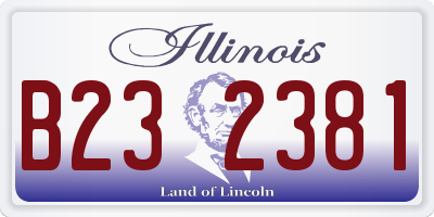 IL license plate B232381