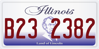IL license plate B232382