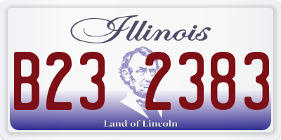 IL license plate B232383
