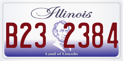 IL license plate B232384