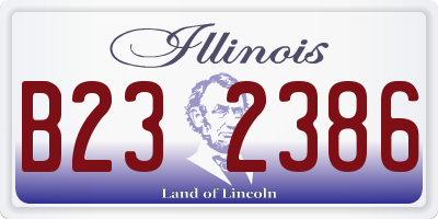IL license plate B232386