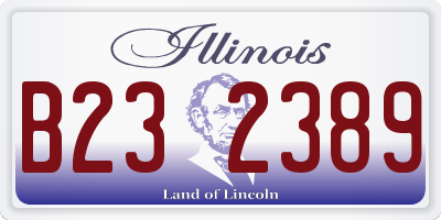 IL license plate B232389